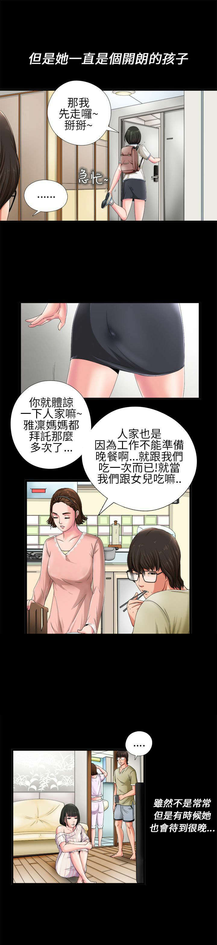 隔壁练习生漫画,第1章：起中大叔1图