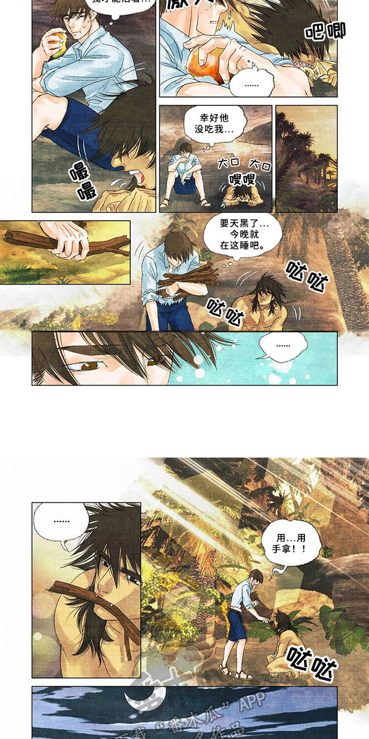 荒岛漂流者漫画,第5章：生火1图