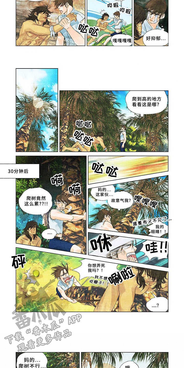 荒岛漂流者漫画,第7章：登高望远3图