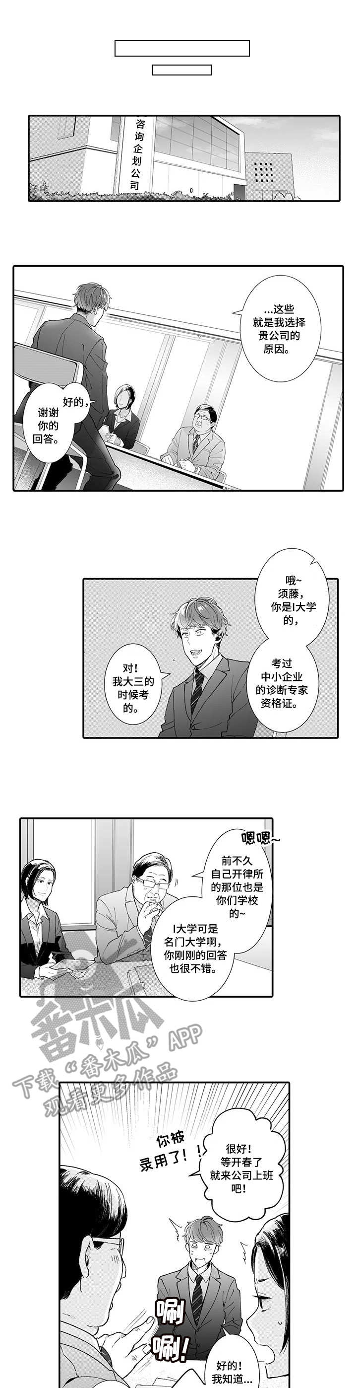 偶遇异性同学怎样不失礼貌打招呼漫画,第15章：面试1图