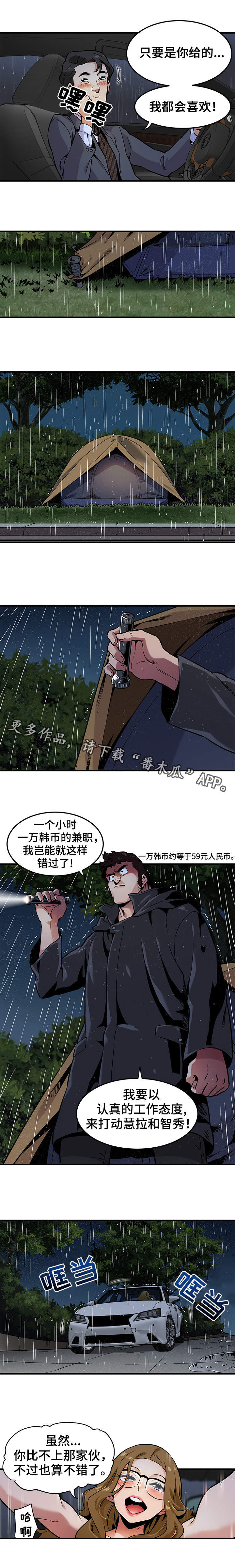 公寓保镖漫画,第9章：雨夜来客1图