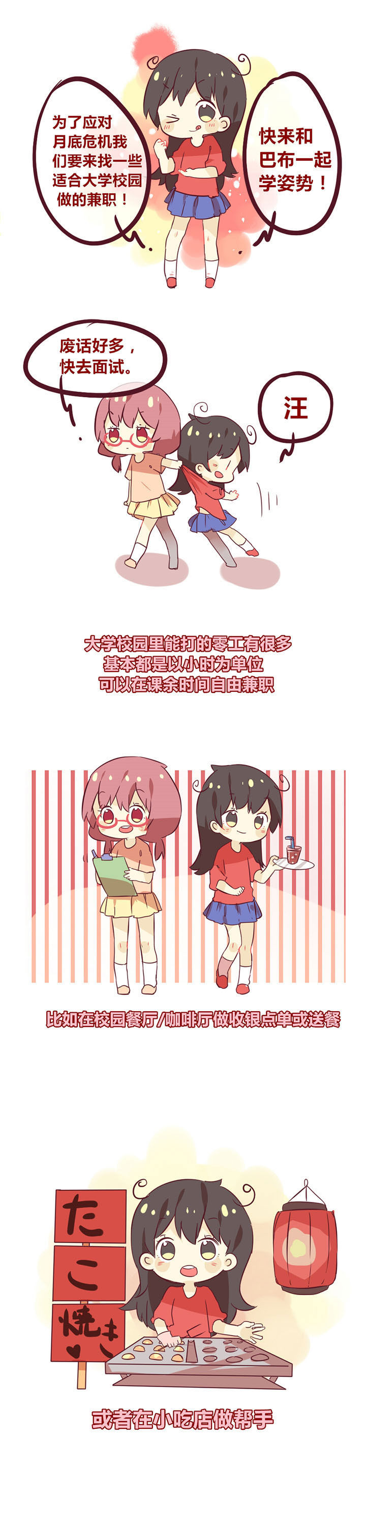 你听说过女子大学生吗？漫画,第24章：校园兼职小百科1图