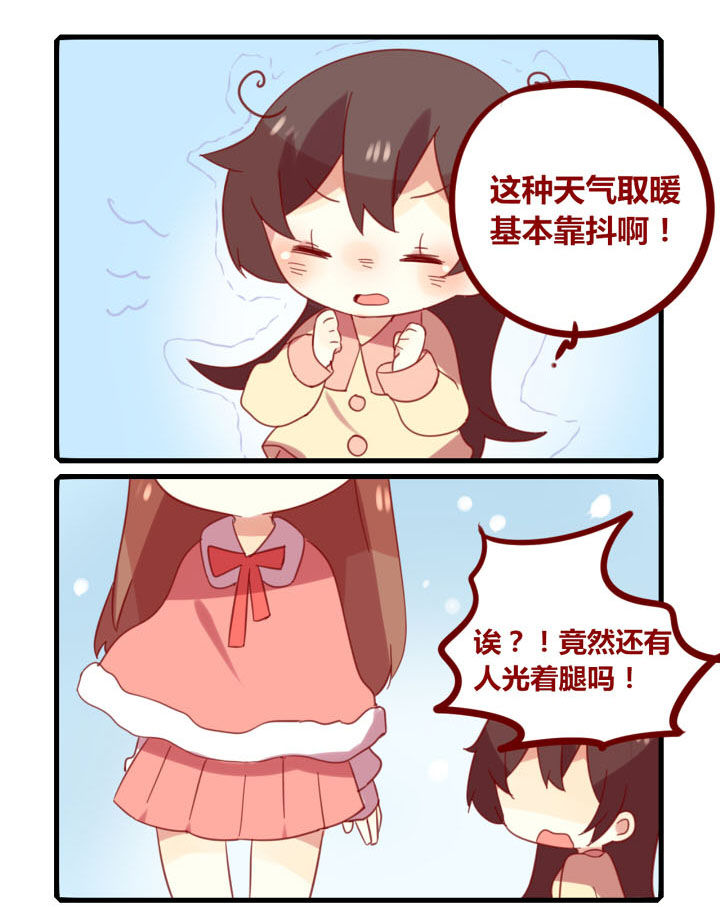 你听说过女子大学生吗？漫画,第206章：冻得鼻子红！1图