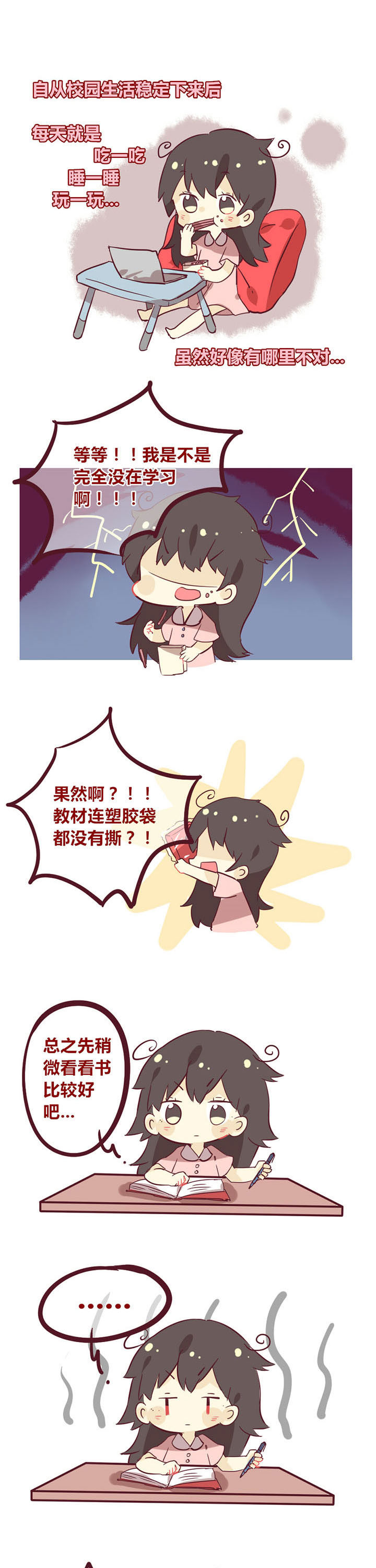 你听说过女子大学生吗？漫画,第15章：你真的有在学习吗1图