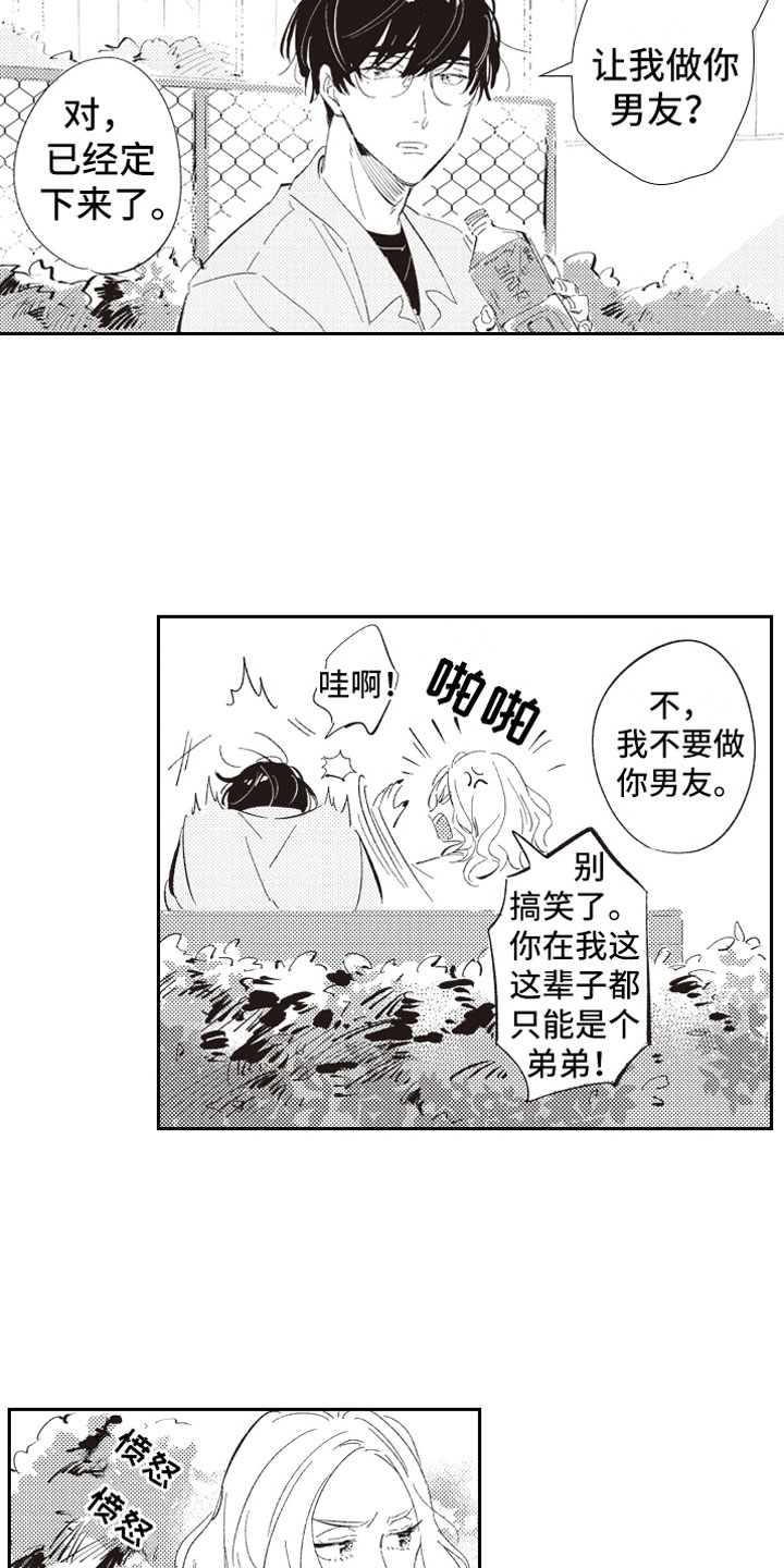 牛皮糖漫画,第1章：假装男友1图