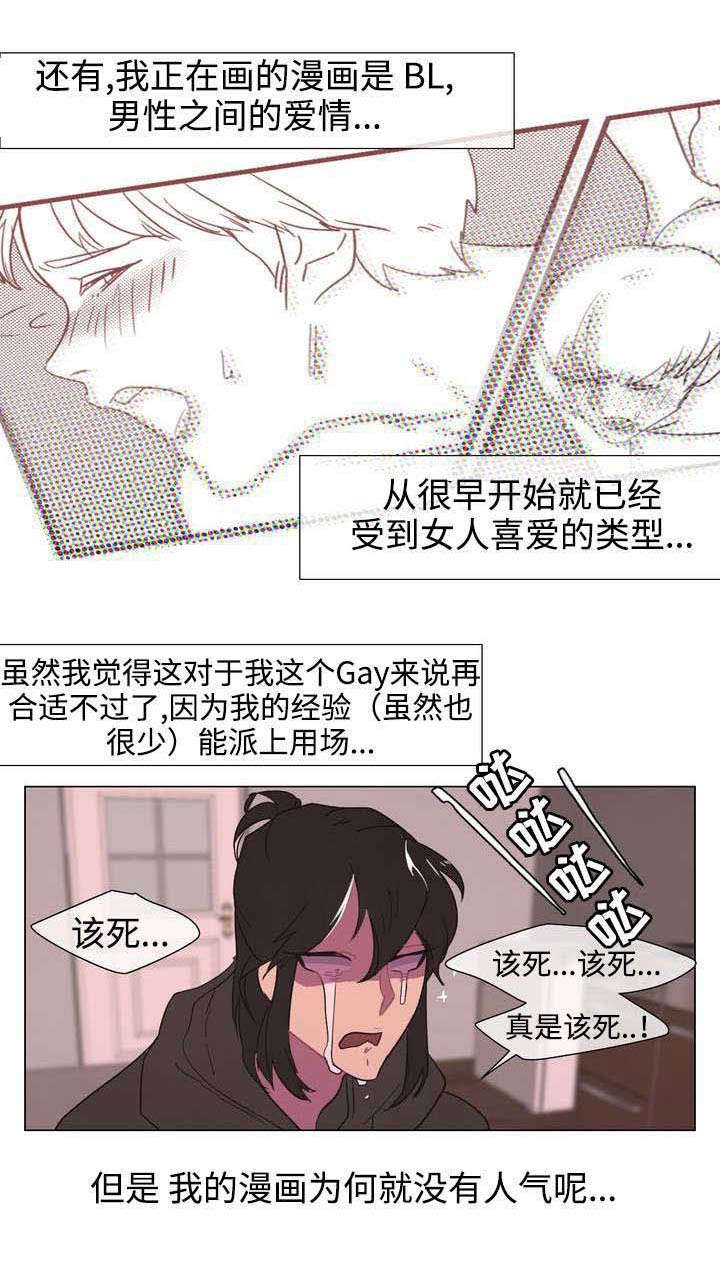 白水仙水滑道漫画,第1章：宅男漫画家4图