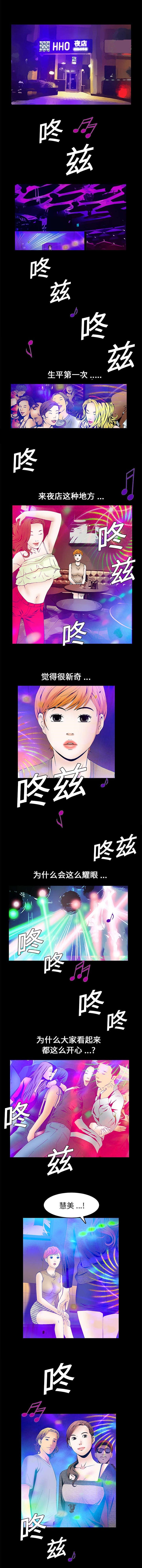 深层美白的护肤品漫画,第37章：夜店1图