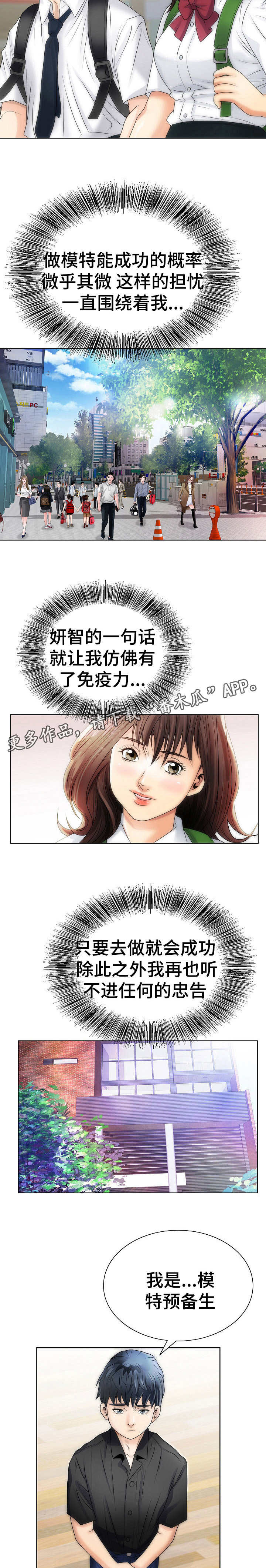 成名天地漫画,第3章：模特预备生1图