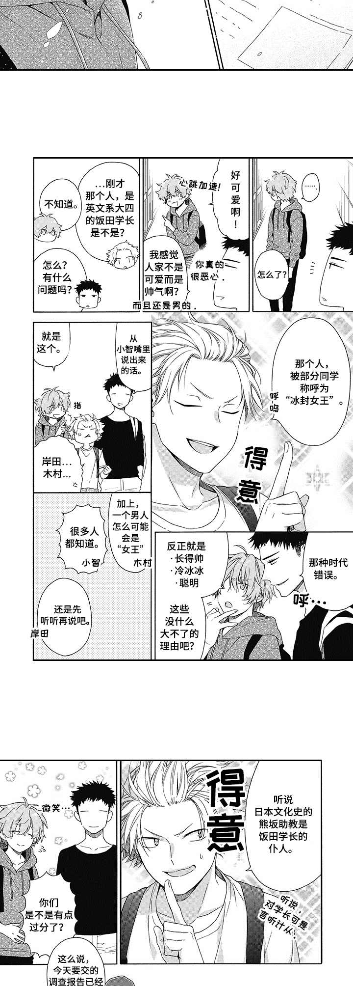 冷面学长漫画,第1章：女王4图