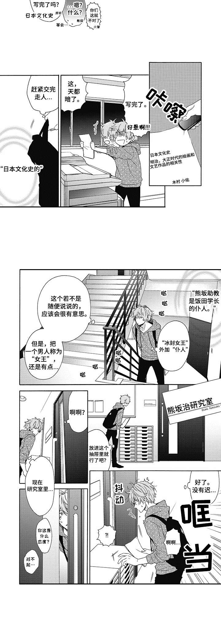 冷面学长漫画,第1章：女王5图