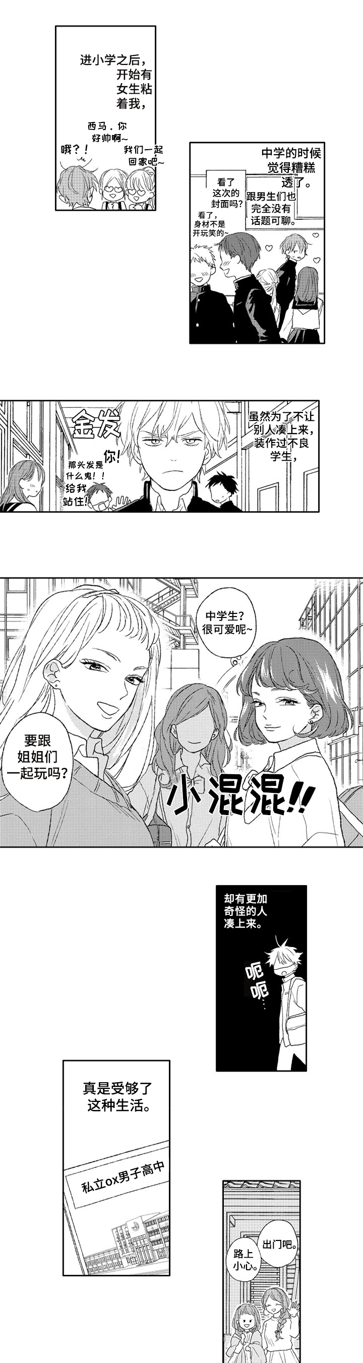 金色青春漫画,第1章：新学校4图