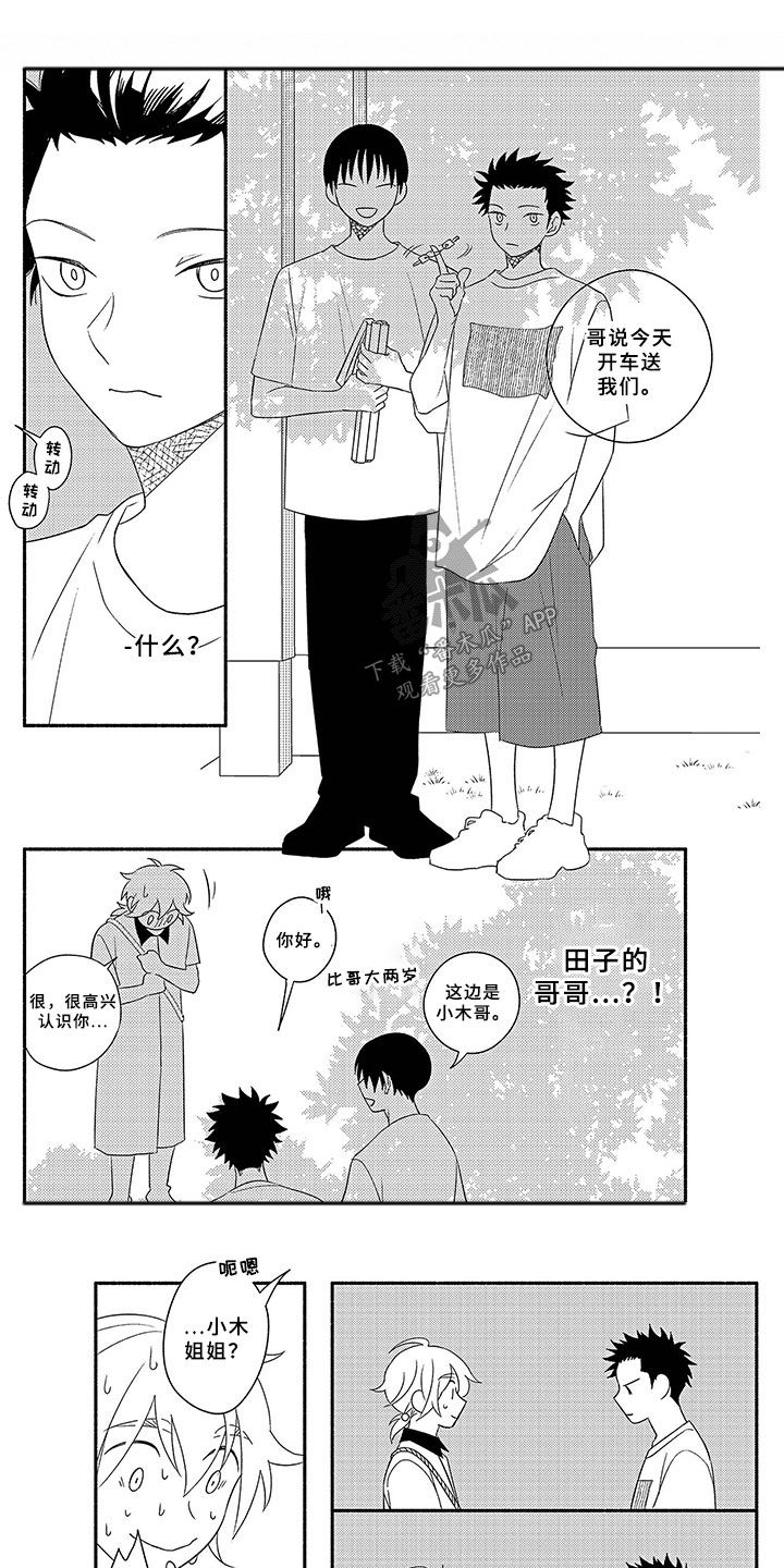 暑假限定恋人漫画,第12章：田子的哥哥1图