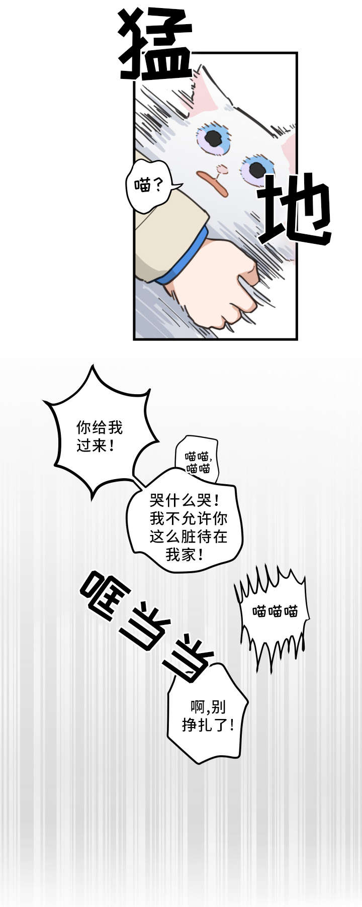 亲爱的喵君漫画,第2章：白猫5图
