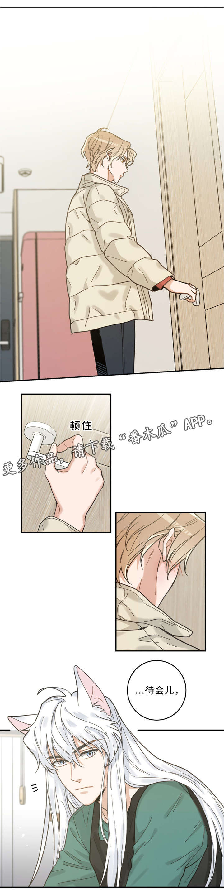 亲爱的喵君漫画,第14章：散步4图