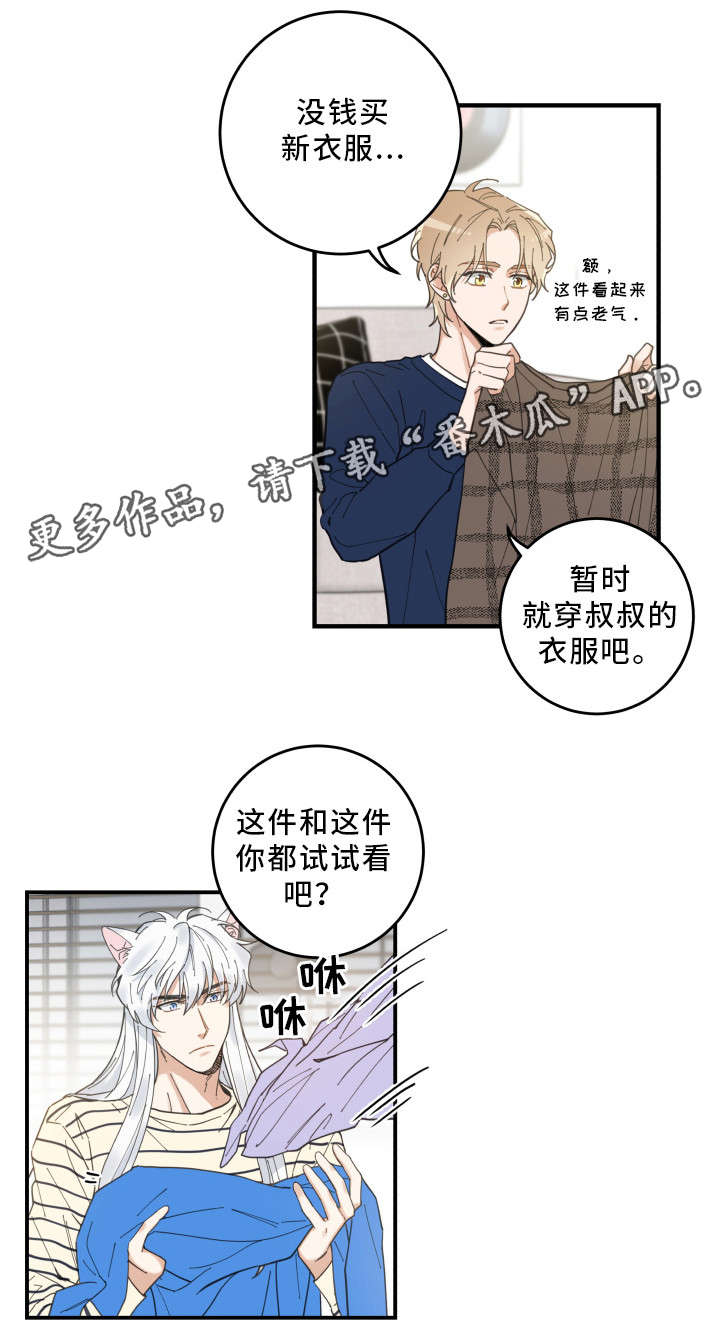亲爱的喵君漫画,第9章：换衣服5图