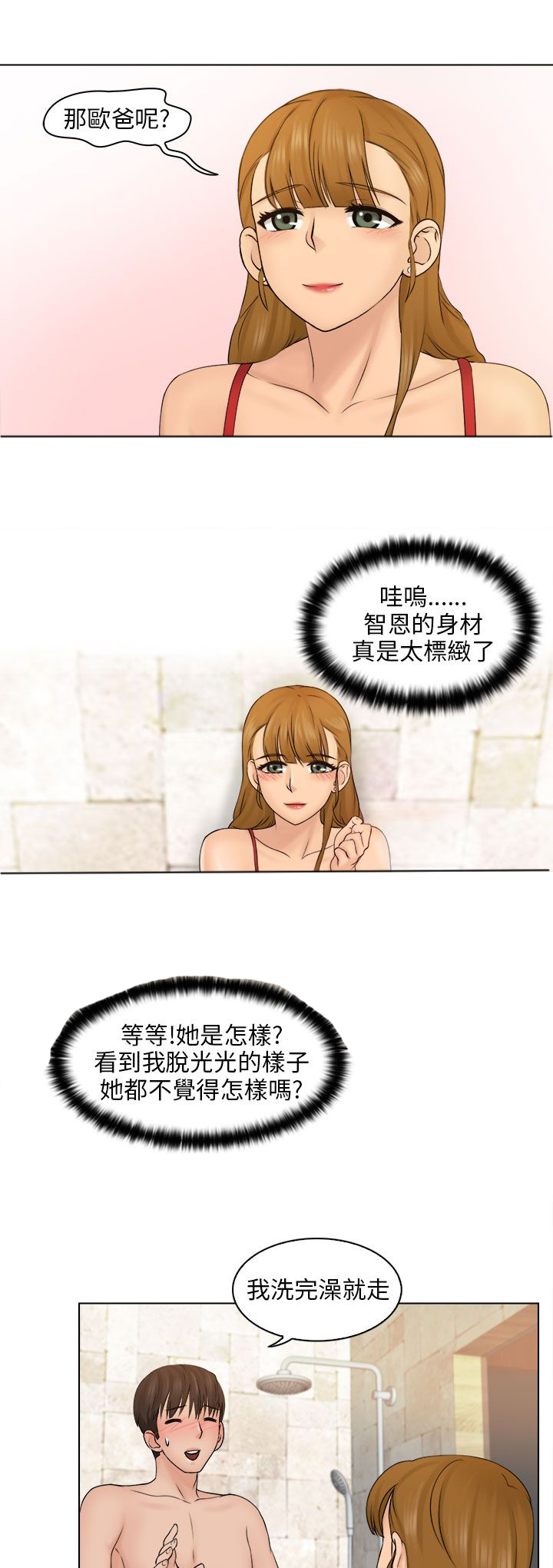 上瘾游戏漫画,第5章：冲澡5图