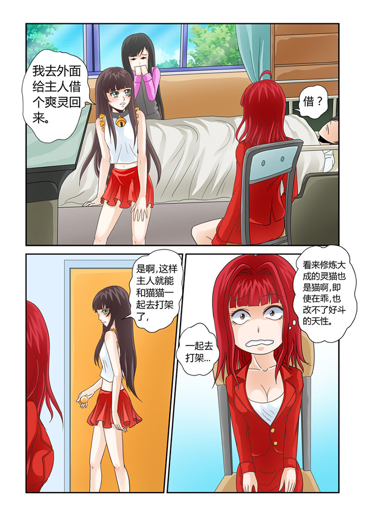 吾家猫漫画,第9章：借来的爽灵5图