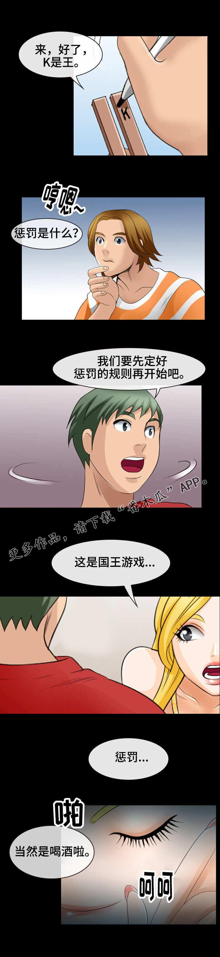 旅行轶事漫画,第14章：国王游戏1图