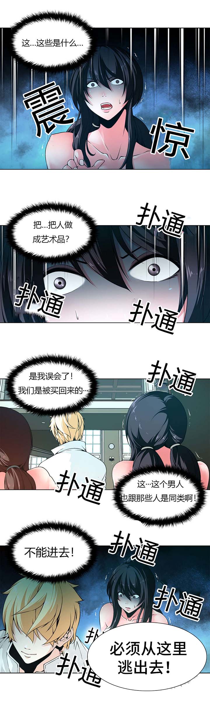 监禁庄园漫画,第5章：做成艺术品1图