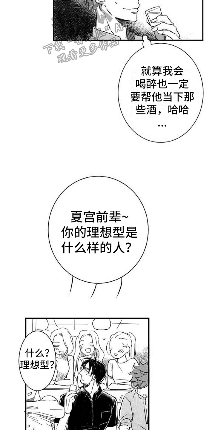 爱上偶像宅漫画,第12章：挡酒2图