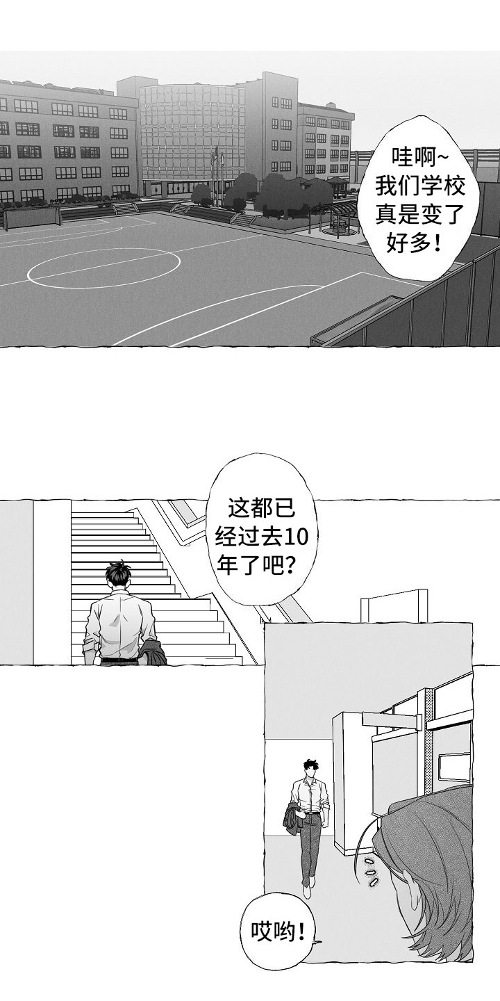 我的真心实意漫画,第1章：重回母校1图