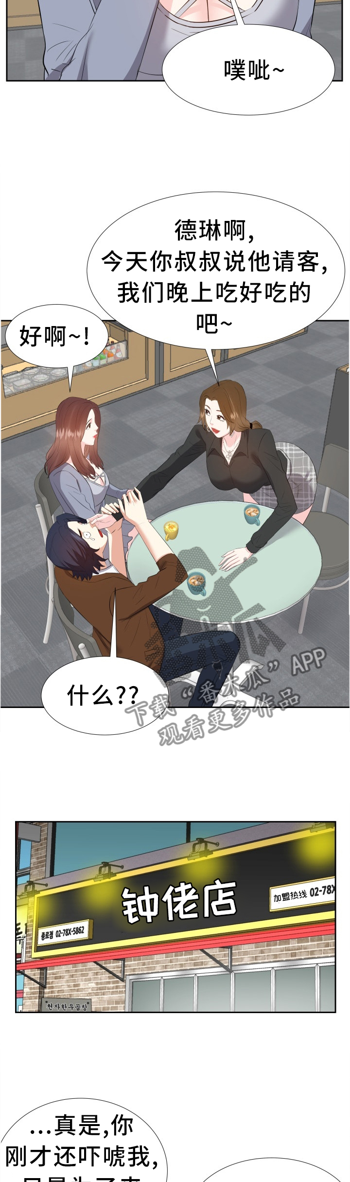 金钱资助者漫画,第42章：聚餐1图