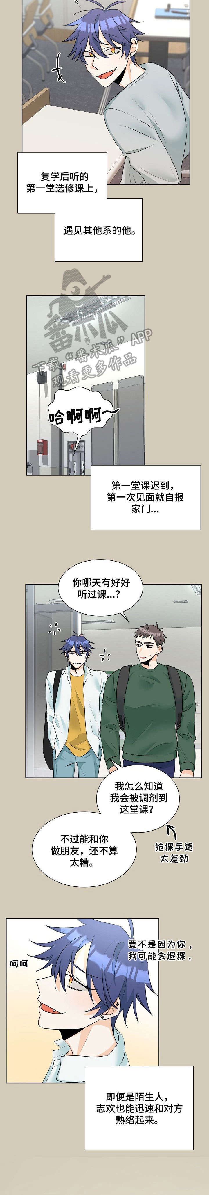 三人游戏漫画,第21章：自来熟1图