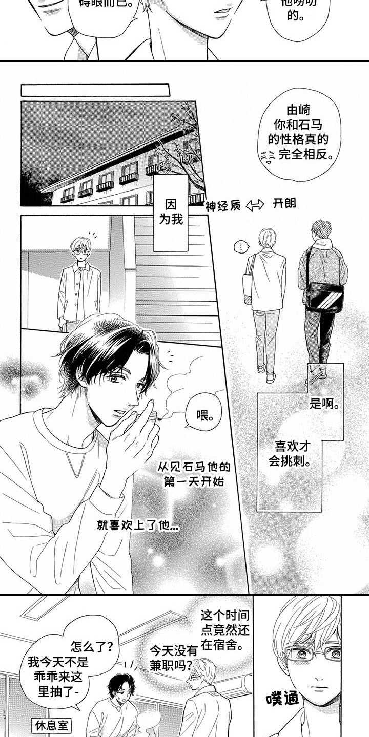 房子里有猫怎么赶走漫画,第1章：暗恋1图