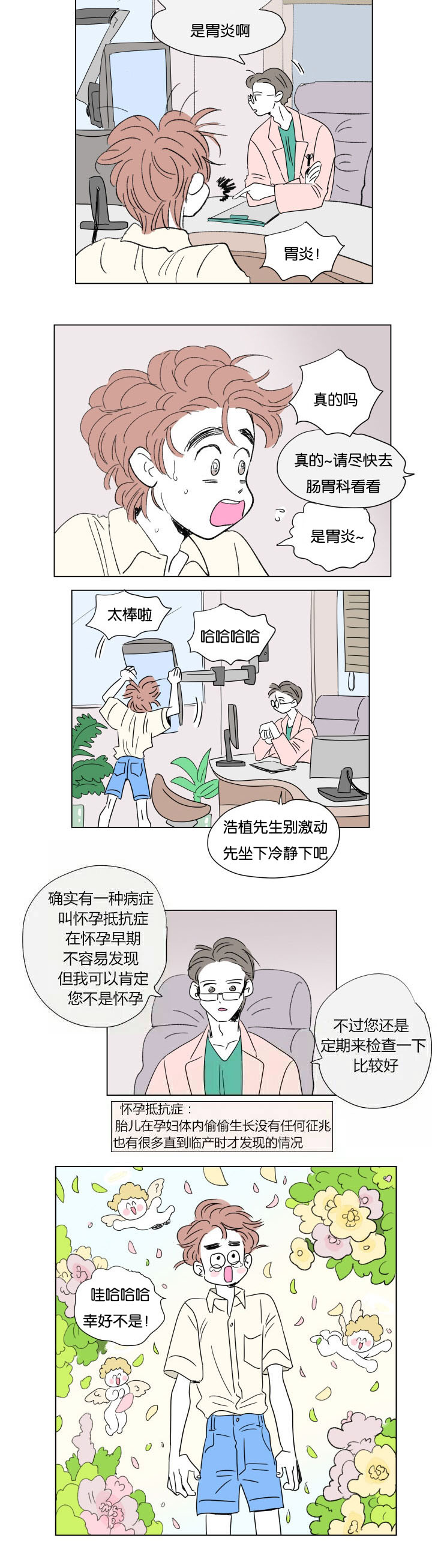一家四口出去玩的朋友圈说说漫画,第56章：学长就诊3图