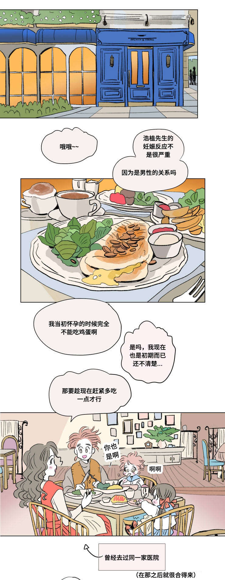 一家四口出去玩的朋友圈说说漫画,第91章：外传：两个人3图