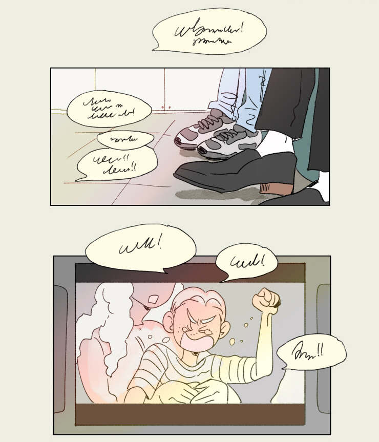 一家四口出去玩的朋友圈说说漫画,第42章：有话要说3图