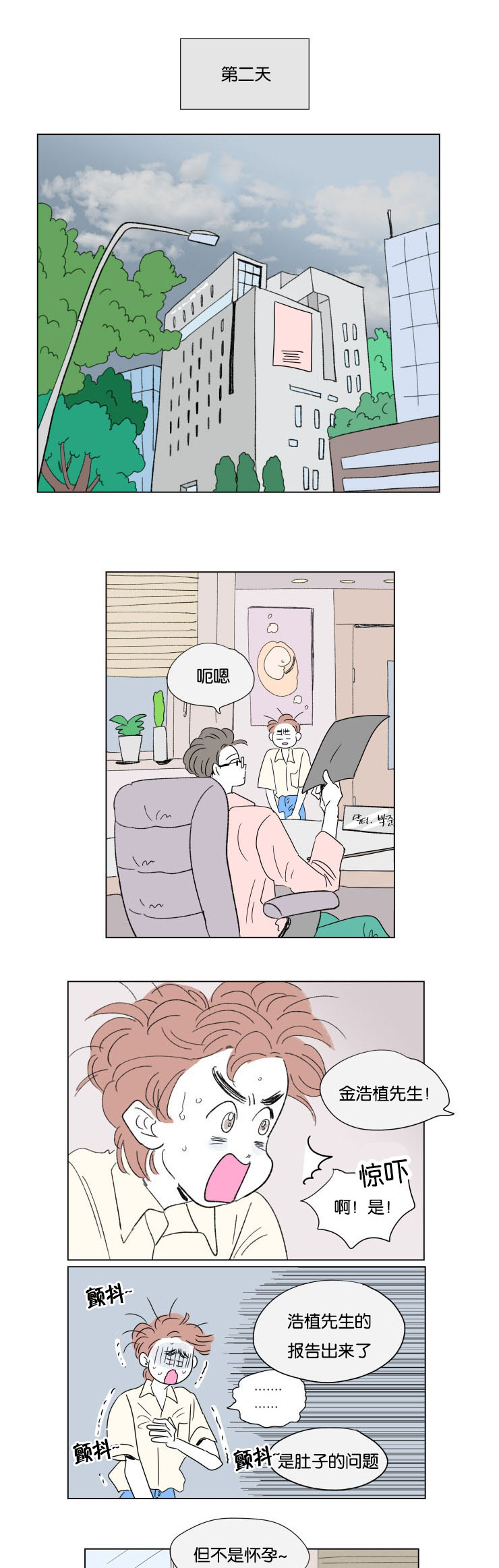 一家四口出去玩的朋友圈说说漫画,第56章：学长就诊2图