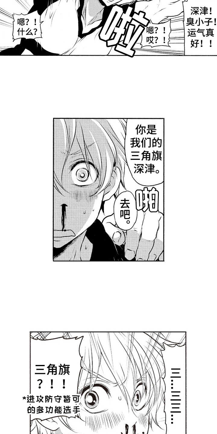 橄榄球团宠漫画,第2章：三角旗1图