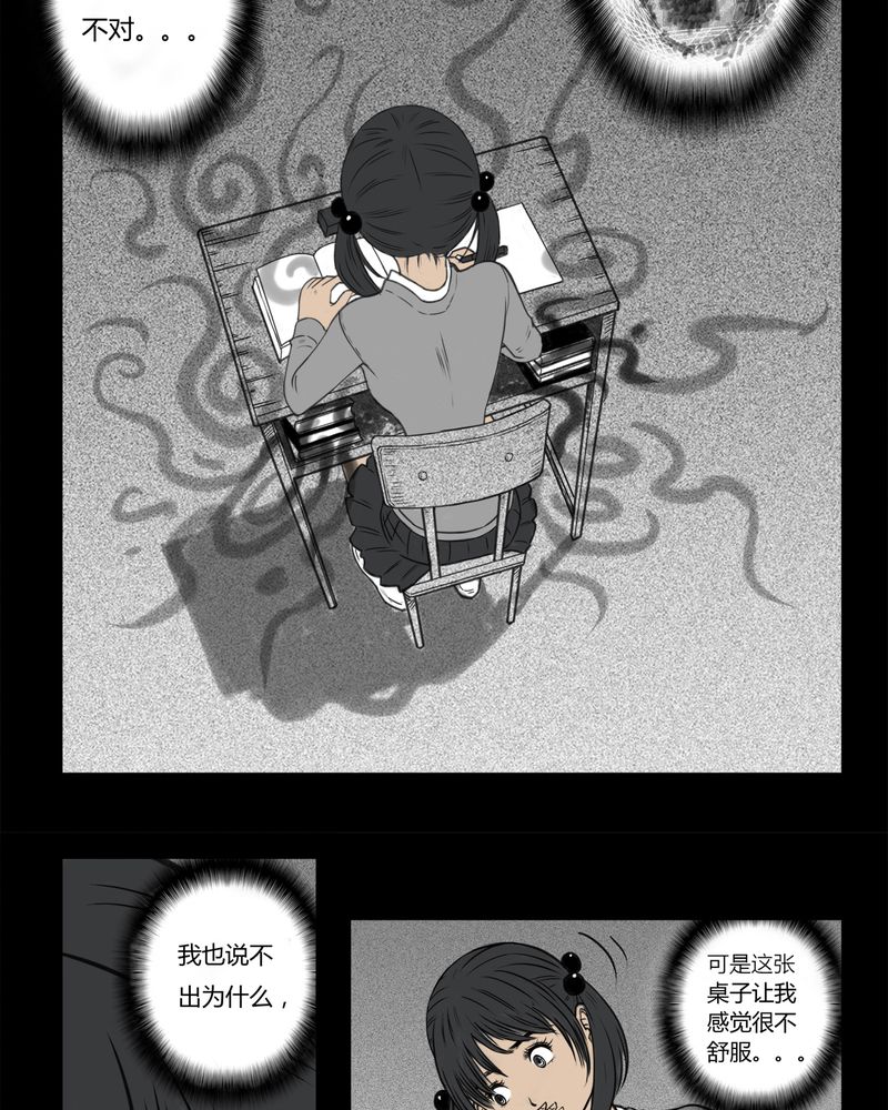 西陵学院灵异短篇集漫画,第1章：书桌(一)4图