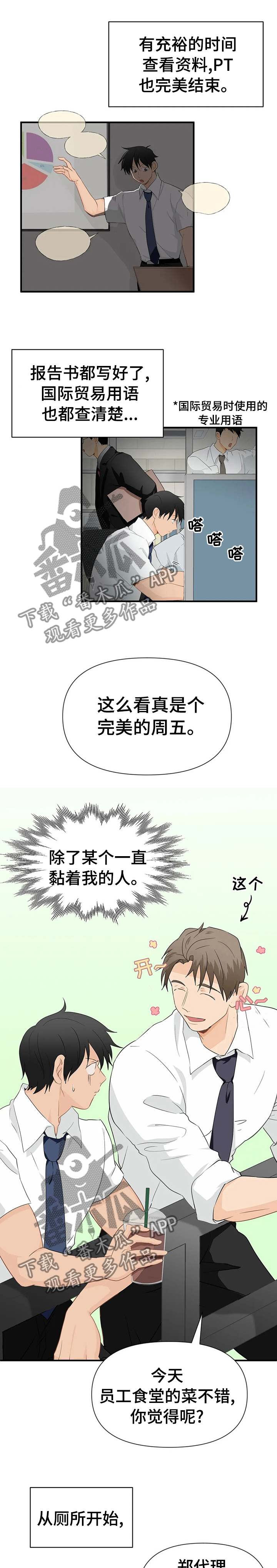 关注点赞转发收藏的英语漫画,第27章：完美的周五2图