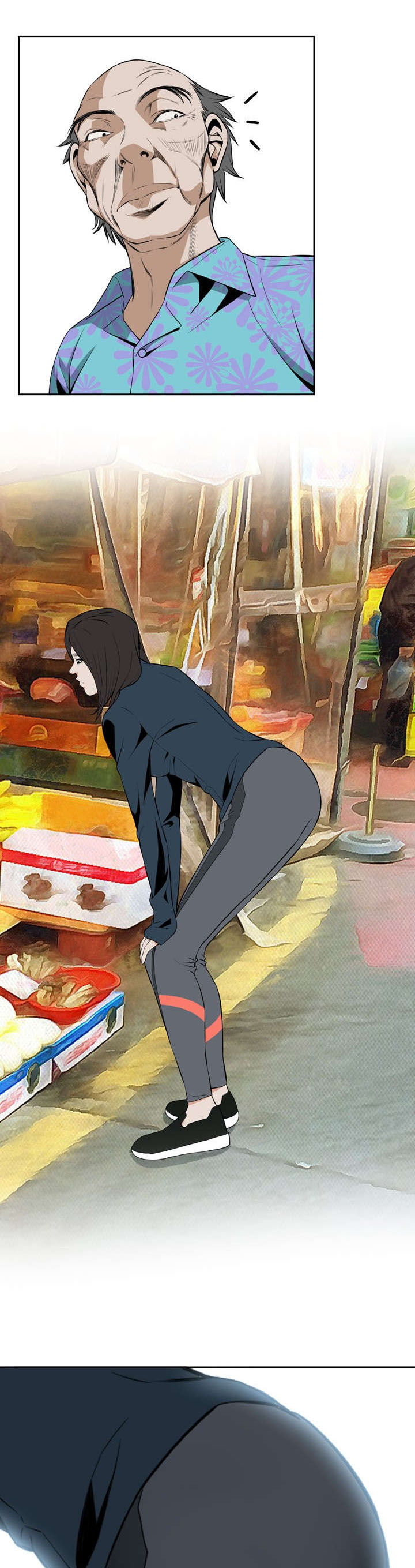 跟随漫画,第33章：菜场偶遇3图