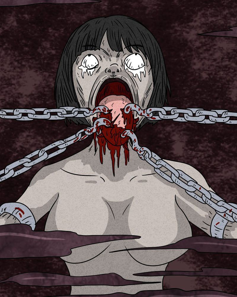 猎悚短话漫画,第19章：格子4图