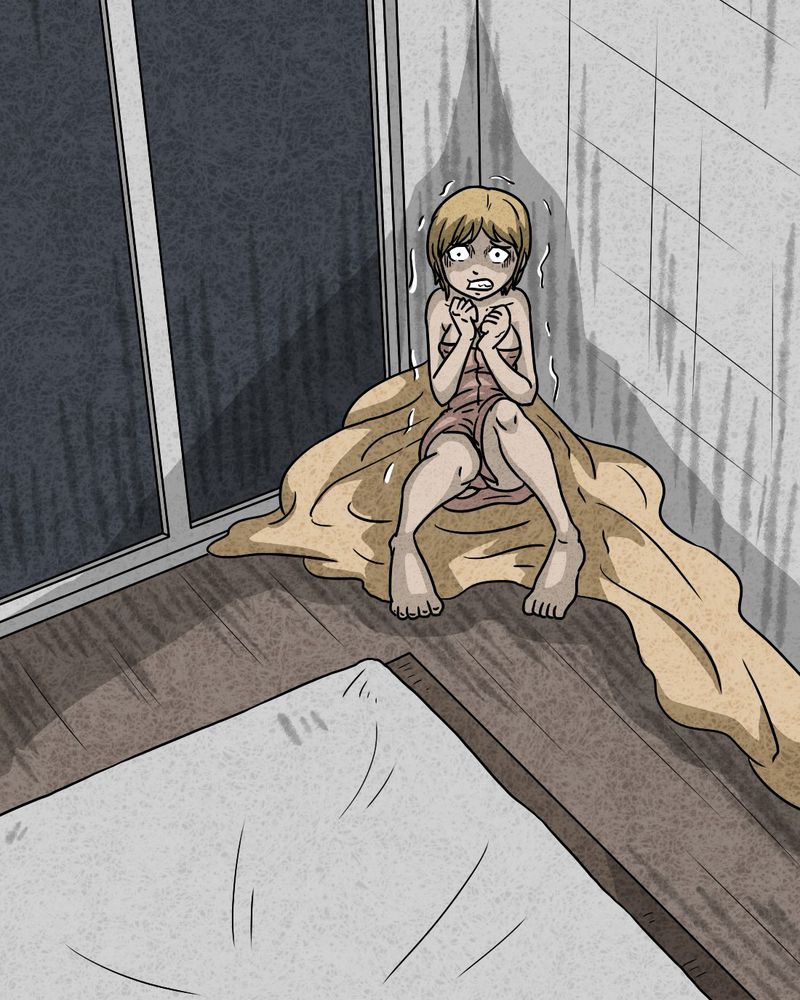 猎悚短话漫画,第23章：咚！4图