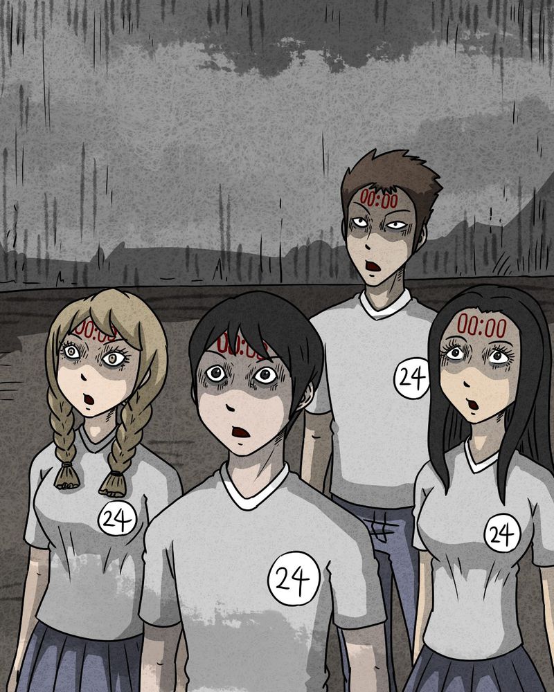 猎悚短话漫画,第30章：时间小镇2（一）4图