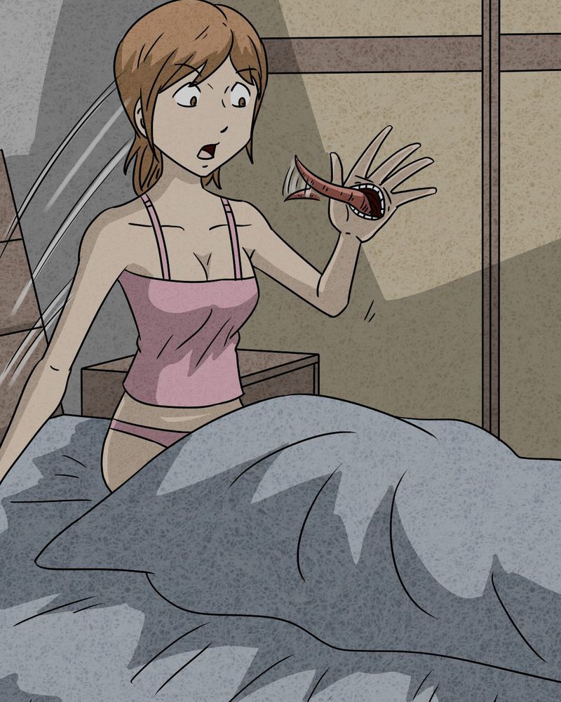 猎悚短话漫画,第28章：嘴 上篇2图