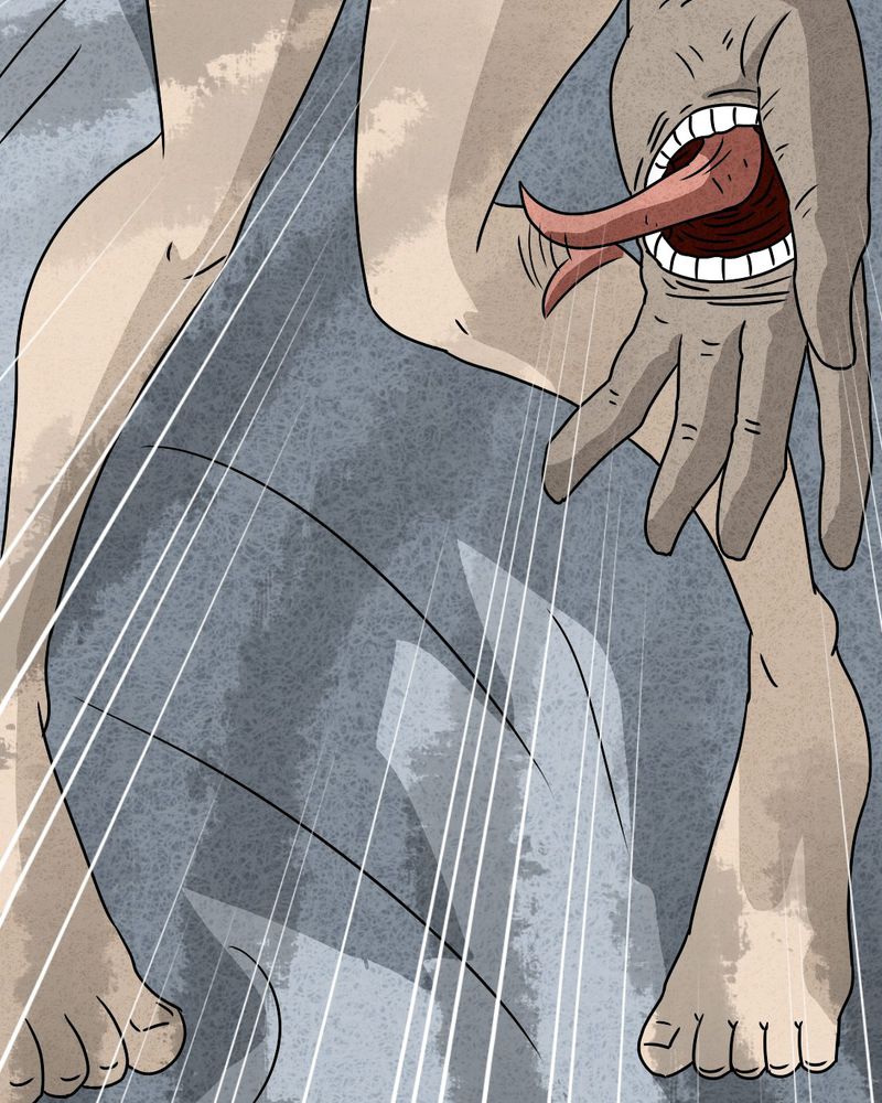 猎悚短话漫画,第29章：嘴 下篇3图