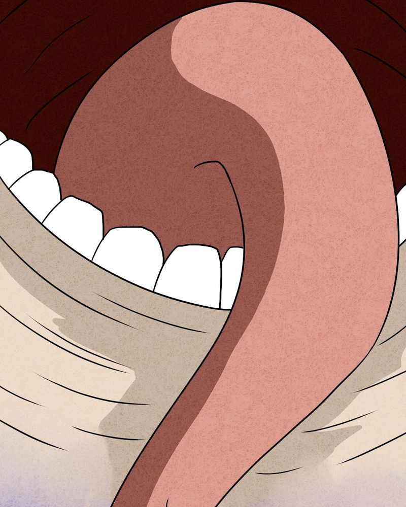 猎悚短话漫画,第28章：嘴 上篇4图