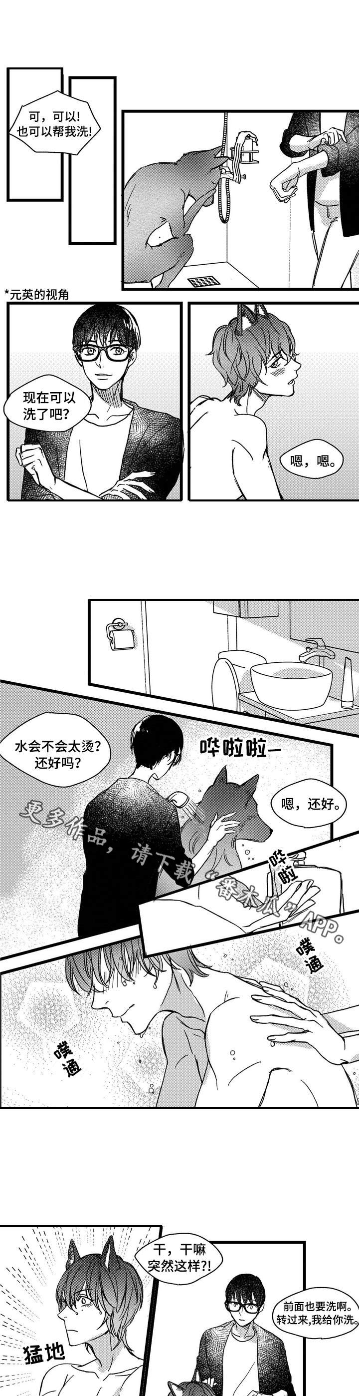 狼与糖果漫画,第5章：洗一洗1图