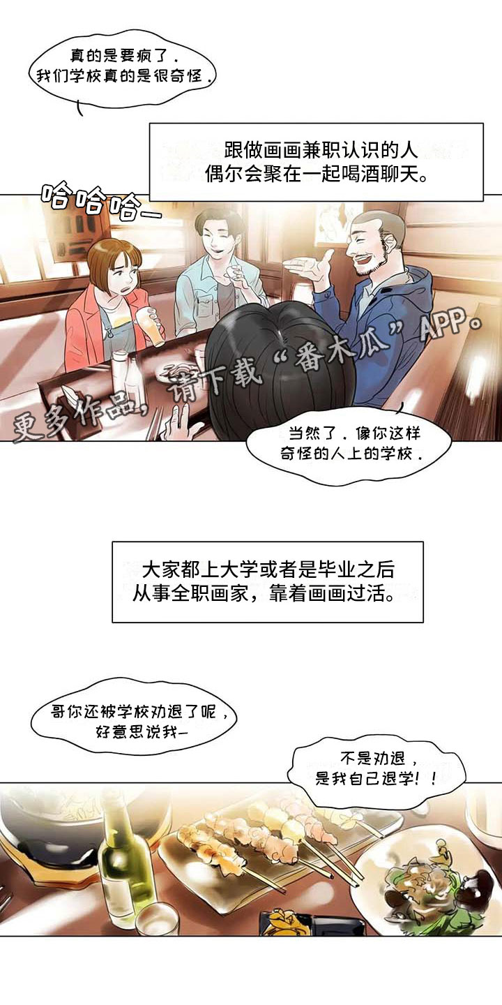艺术之界漫画,第22章：人体模特1图