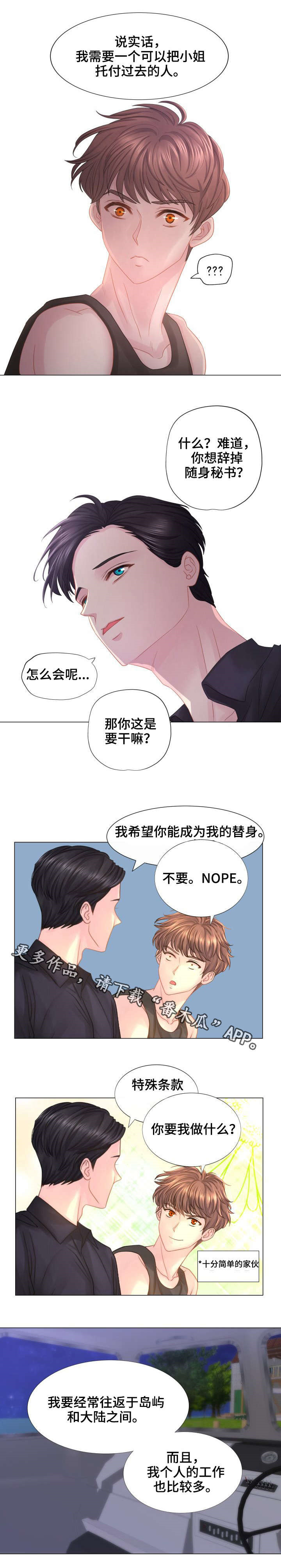 私岛别墅漫画,第38章：托付1图